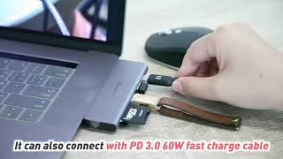 CASA Hub 5E USB-C 5-in-1 Card Reader Hub With PD 3.0 Fast Charge 