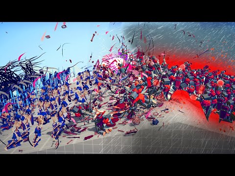 100x SPOOKY ARMY 💀 vs 👹 100x DARK AGES ARMY / Totally Accurate Battle Simulator ( TABS )