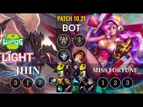 JAG Light Jhin vs Miss Fortune Bot - KR Patch 10.21