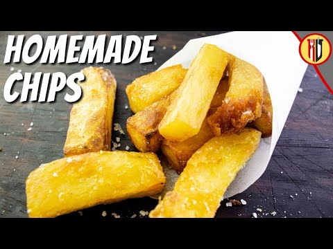 Homemade triple cooked chips