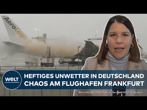 UNWETTER-CHAOS: Flughafen Frankfurt lahmgelegt! Schnee und Eis führen zu vielen Flugausfällen