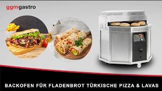 Four pour pain plat, pizza turque & lavash – rotatif – jusqu’à 20 pains par minute