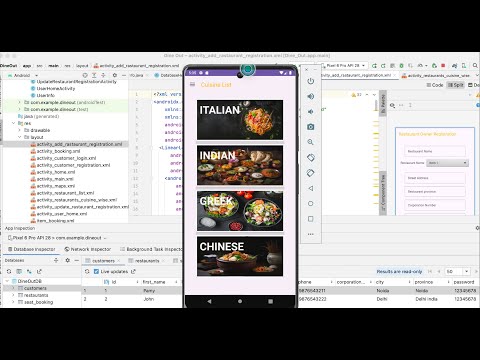 Restaurant Booking App Using Java Android Studio Admin Panel Book A Table Sqlite Database