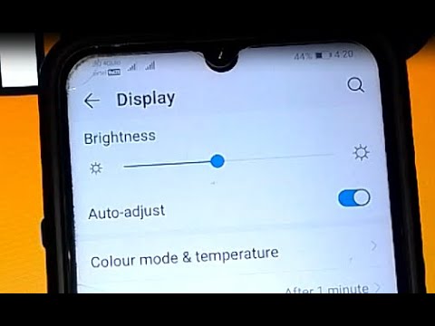 how to turn on auto adjust brightness in honor 20i mobile