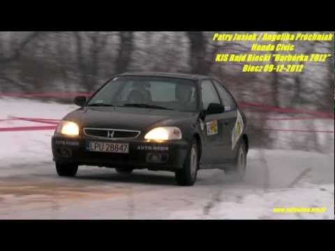 Patry Jusiak / Angelika Próchniak - Honda Civic - KJS Rajd Biecki "Barbórka 2012" Biecz 09-12-2012