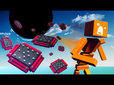 FILLING A BLACK HOLE WITH 1000 MINES - Fun with Ragdolls