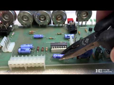 Replacing electrolytic capacitors in a 1280 Sound Workshop console