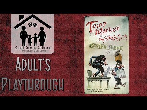 Board Gaming At Home Playthrough of Temp Worker Assassins