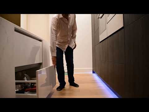 High end push-to-open / soft close on Ikea Maximera drawers.