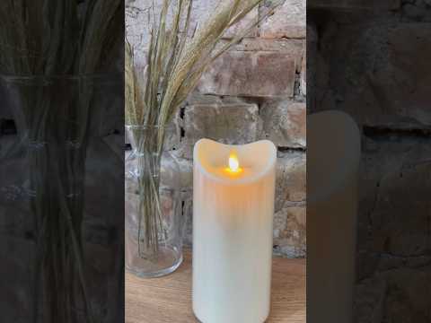 Набор 3 больших LED свечей с пультом ДУ и супер реалистичной имитацией пламени (уличные, влагозащищенные) на батарейках Premium