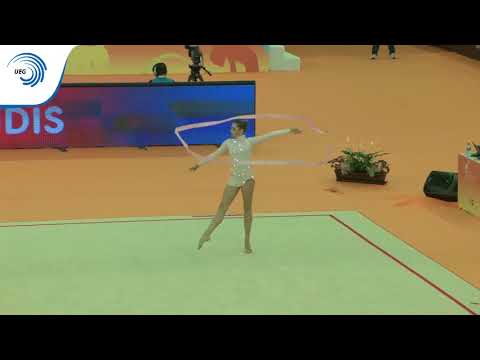 Veronika HUDIS (AZE) - 2018 Rhythmic Europeans, all-around final ribbon