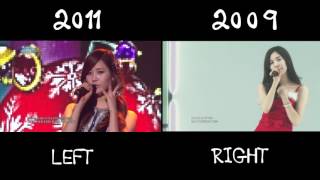 Girls&#39; Generation - Santa Baby 2009 and 2011 ver .