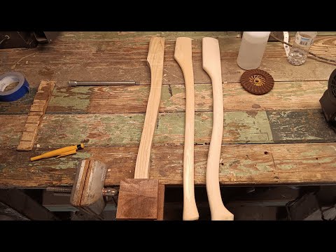 Putting in Work on the Homemade Ash Axe Handle. Hanging a Stanley Woodsman Pattern. #axe #trending