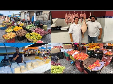 TRADICIONAL FEIRA DA SEGUNDA FEIRA EM PUXINANÃ-PB FRUTAS VERDURA CARNES 