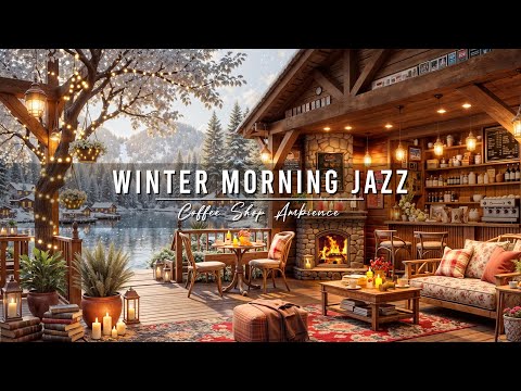 Chill Winter Morning & Warm Jazz Music ⛄ Cozy Coffee Shop Ambience with Soft Jazz Background Music