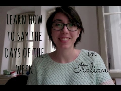 Italian for absolute beginners: days of the week