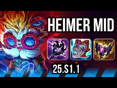 HEIMERDINGER vs SWAIN (MID) | 70% winrate, 10/2/8, Dominating | NA Master | 25.S1.1