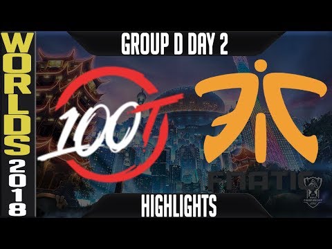 100 vs FNC Highlights | Worlds 2018 Group D Day 2 | 100 Thieves(NALCS) vs Fnatic(EULCS)