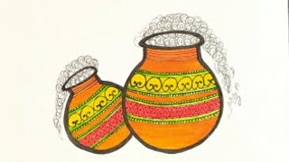 Matki Doodle Art For Krishna Janmasthami || Krishna Janmashtami Drawing || Doodle Art - FOR