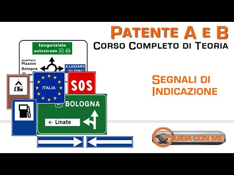 Segnali di indicazione - Teoria patente B