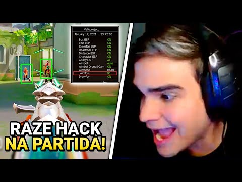 STREAMER ENCONTRA RAZE USANDO HACK NA PARTIDA! XAROLA FICOU MALUCO COM A FADE - VALORANT CLIPS