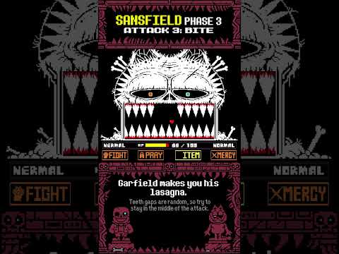 Undertale Fangame - All Sansfield Phase 3 Attacks - Bad Monday Simulator #shorts