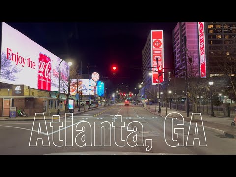 ✨ 4K City Lights POV Drive 🌃 | Beautiful Night Drive Through Atlanta, GA 🚗
