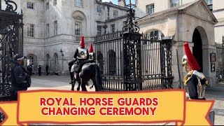 LONDON WALK | WITNESSING THE ROYAL HORSE GUARDS CHANGING CEREMONY #royalhorseguard