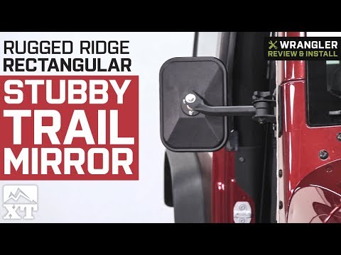 Jeep Wrangler Rugged Ridge Rectangular Stubby Trail Mirror (1997-2018 TJ & JK) Review & Install