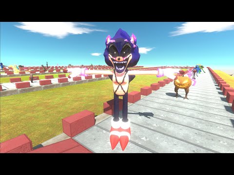 SONIC EXE XENOPHAN DEATH RUN - Animal Revolt Battle Simulator