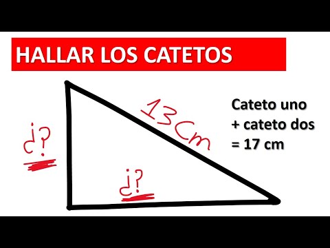 HALLAR LOS CATETOS CONOCIENDO LA HIPOTENUSA en un triángulo rectángulo
