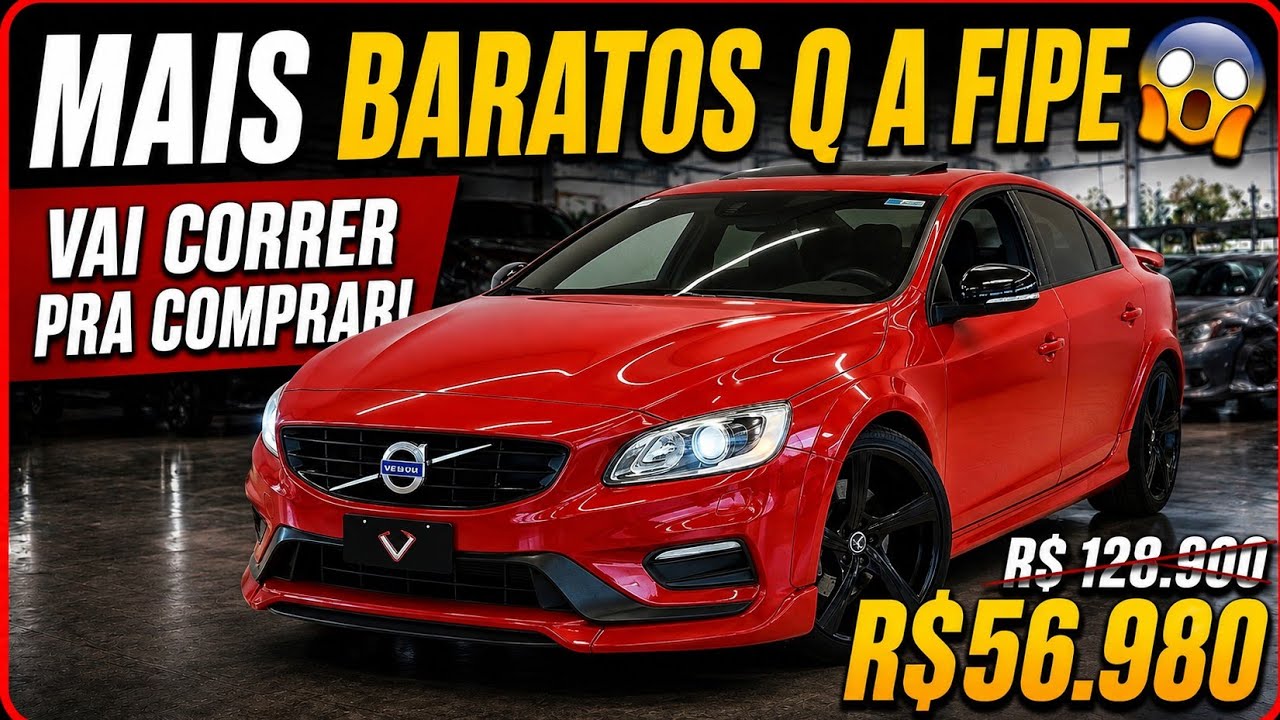 O PREÇO CAIU TANTO QUE ATÉ CLT PODE COMPRAR ESSES 7 CARROS | Todos abaixo da Fipe!