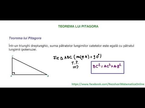 Clasa a VII-a - TEOREMA LUI PITAGORA - Reciproca teoremei lui Pitagora