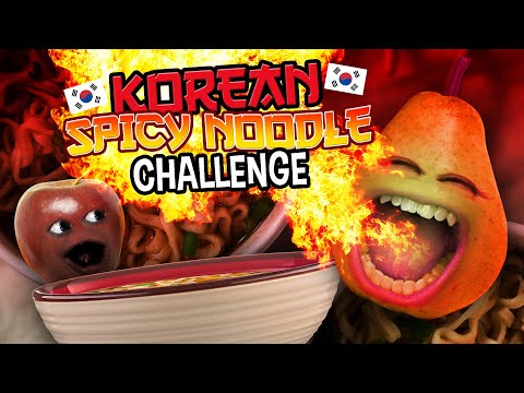 迷惑なオレンジ～韓国の辛ラーメンに挑戦! (Annoying Orange - Korean Spicy Noodle Challenge!)