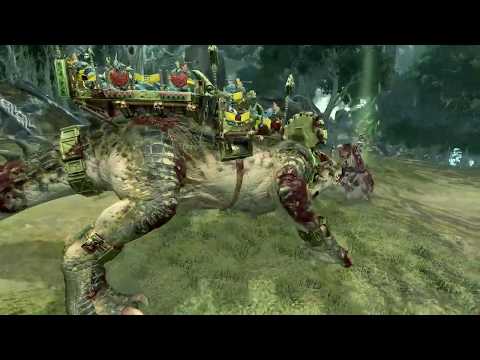 Kroq-Gar on Grymloq VS Dread Saurian  | The Hunter & The Beast | Total War: Warhammer 2