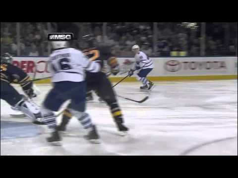 Clarke Macarthur goal. Toronto Maples Leafs vs Buffalo Sabres 4/3/12 NHL Hockey