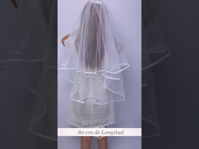 Vídeo relacionado con YOFASEN Velo de Novia Blanco con Peine 2 Niveles de Tul para Fiesta de Compromiso, Accesorio Nupcial y Fotografía