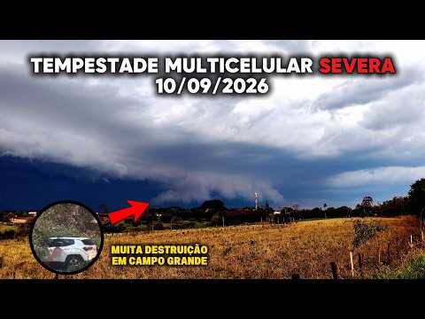 Registrei uma Tempestade VIOLENTA chegando em Campo Grande - MS
