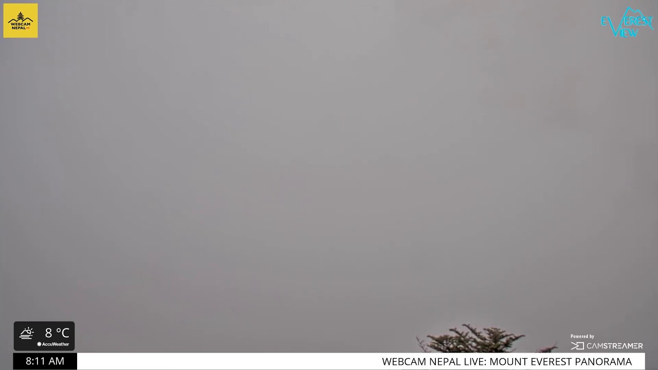 Live webcam view of Mount Everest Panorama from Hotel Everest View