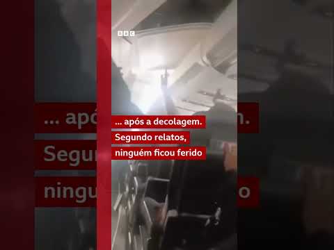 Avião sofre pane e teto desaba durante pouso de emergência no Irã ⚠️✈️
