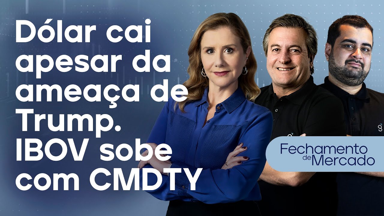 🔴 10/02/25 - DÓLAR CAI APESAR DA AMEAÇA DE TRUMP | IBOV SOBE COM CMDTY | Fechamento de Mercado