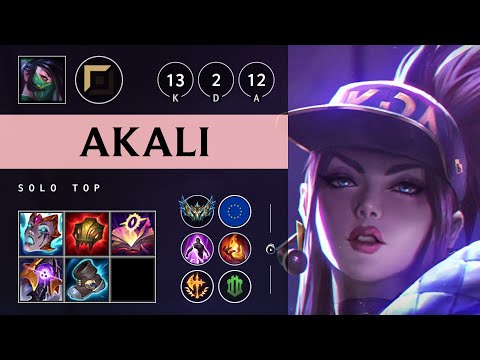 Akali Top vs Galio - EUW Challenger Patch 25.13