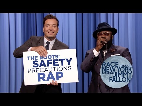 The Roots Safety Precautions Rap | Race Through New York Starring Jimmy Fallon