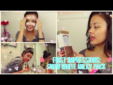 First Impressions  ♥ Secret Key Snow White Milky Pack Whitening Mask Review Video