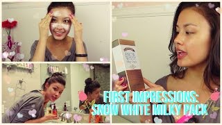 First Impressions  ♥ Secret Key Snow White Milky Pack Whitening Mask Review