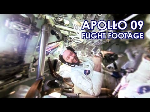 APOLLO 9 Crew Footage 1 (Fish Eye Lens & Speed Corrected, Stabilized) - 1969