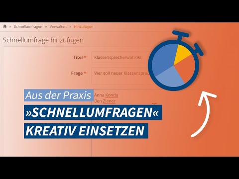 IServ-Modul »Schnellumfragen«: Führe Abstimmungen im Schulalltag durch
