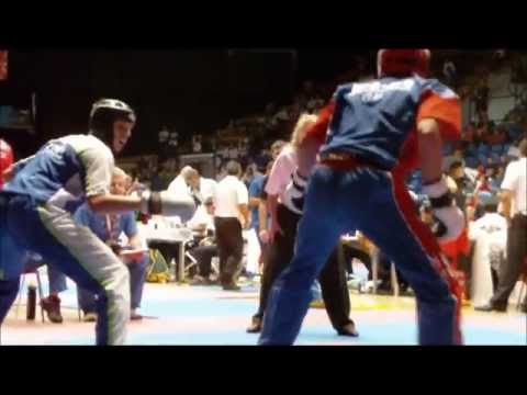 WAKO WC 2012 Bratislava Point fighting juniors -74kg Tilen Zajc vs Ryan Marlow 1 miunte ext