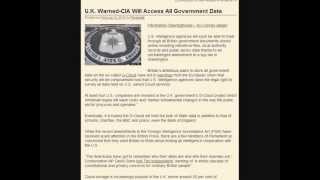 UK Warned CIA Will Access ALL Government Data.