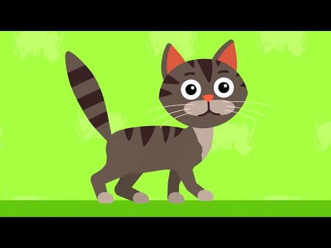 🐱 КОТИК ПОЛОСАТЫЙ 🐾 Милый сборник про животных - Песенки - Друзья лохматые, Животные, Цветочки